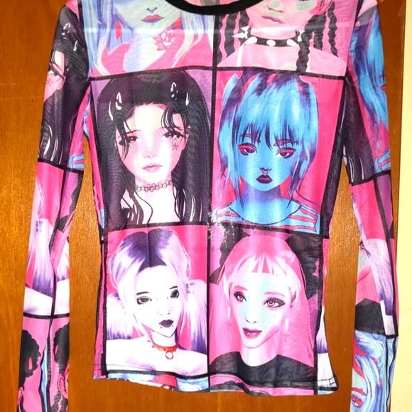 Anime Style Mesh Shirt - Picture 3 of 3